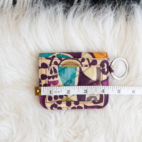 ✨️2/$25✨️ VERA BRADLEY "PLUM CRAZY" DOUBLE ID WALLET WITH KEY RING COMBO - Picture 8 of 9